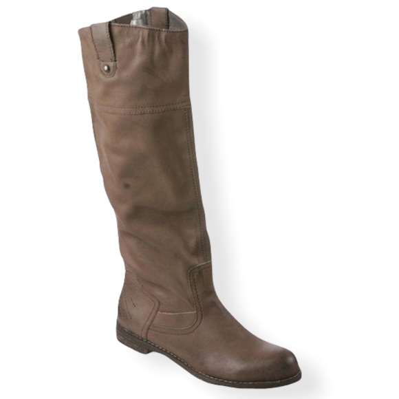 OTBT Shoes Otbt Womens Petaluma Riding Boot Taupe Cream Leather